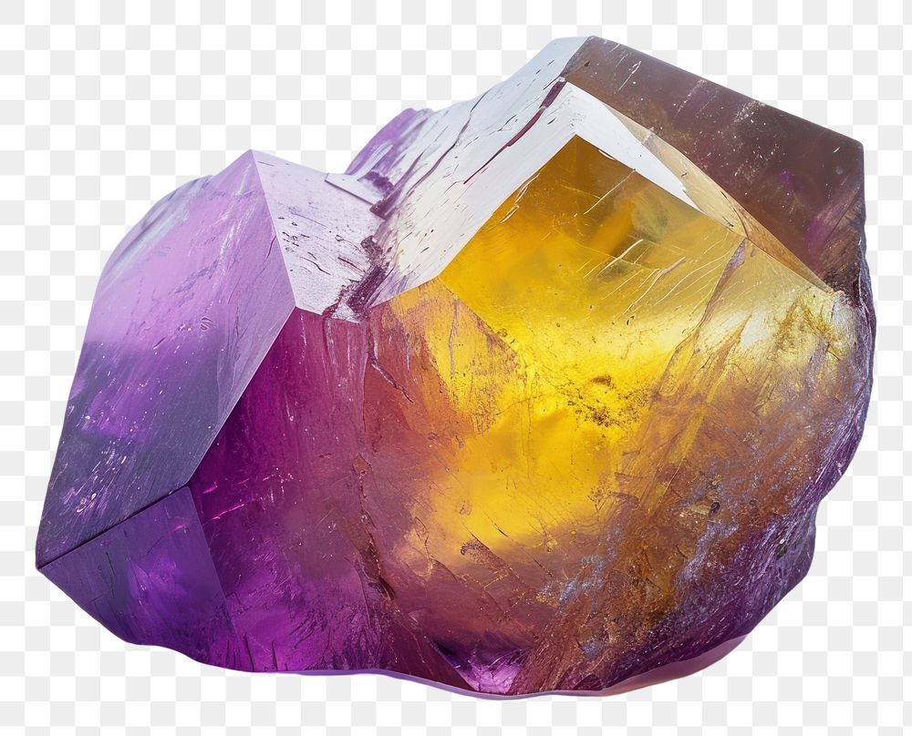 PNG Purple and yellow gem amethyst gemstone jewelry.