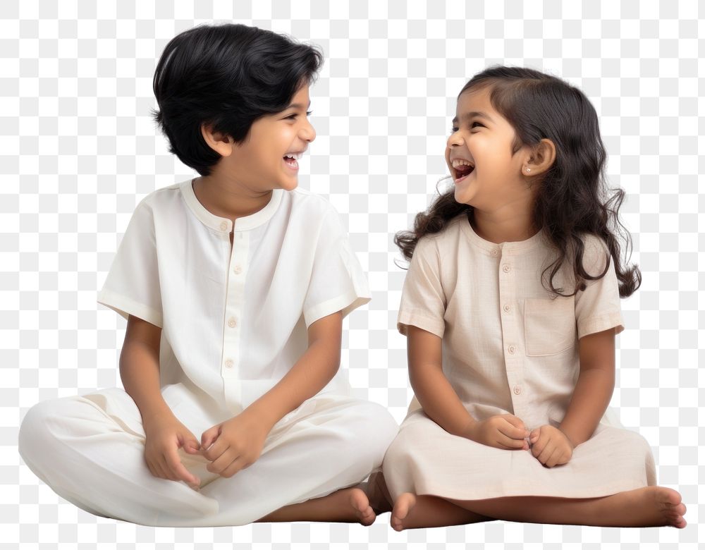 PNG South asian child cheerful white background. 