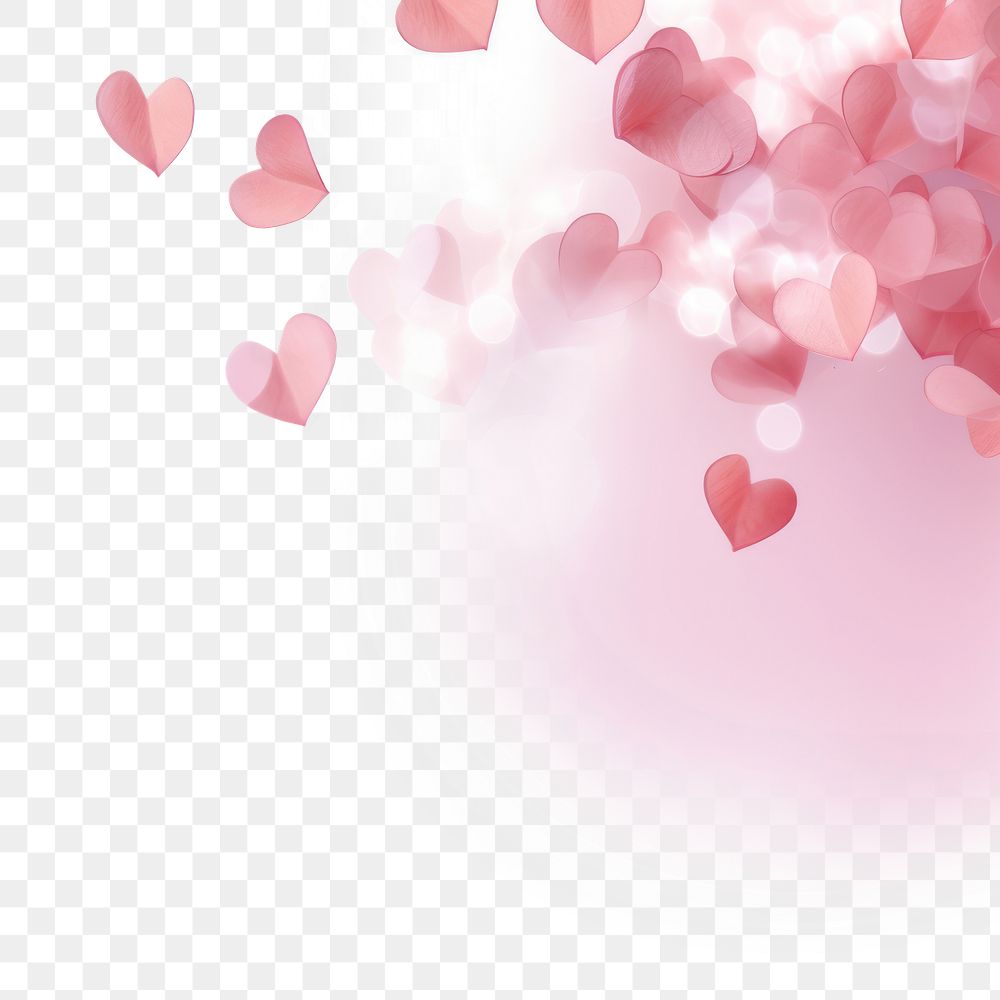 PNG Pink hearts petal backgrounds celebration