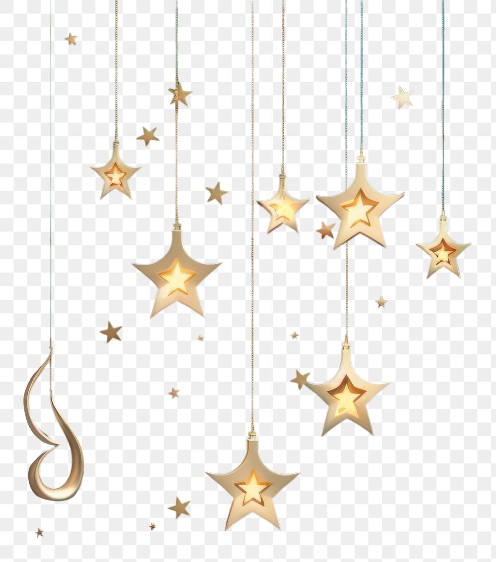PNG  Ramadan Kareem holiday hanging star illuminated