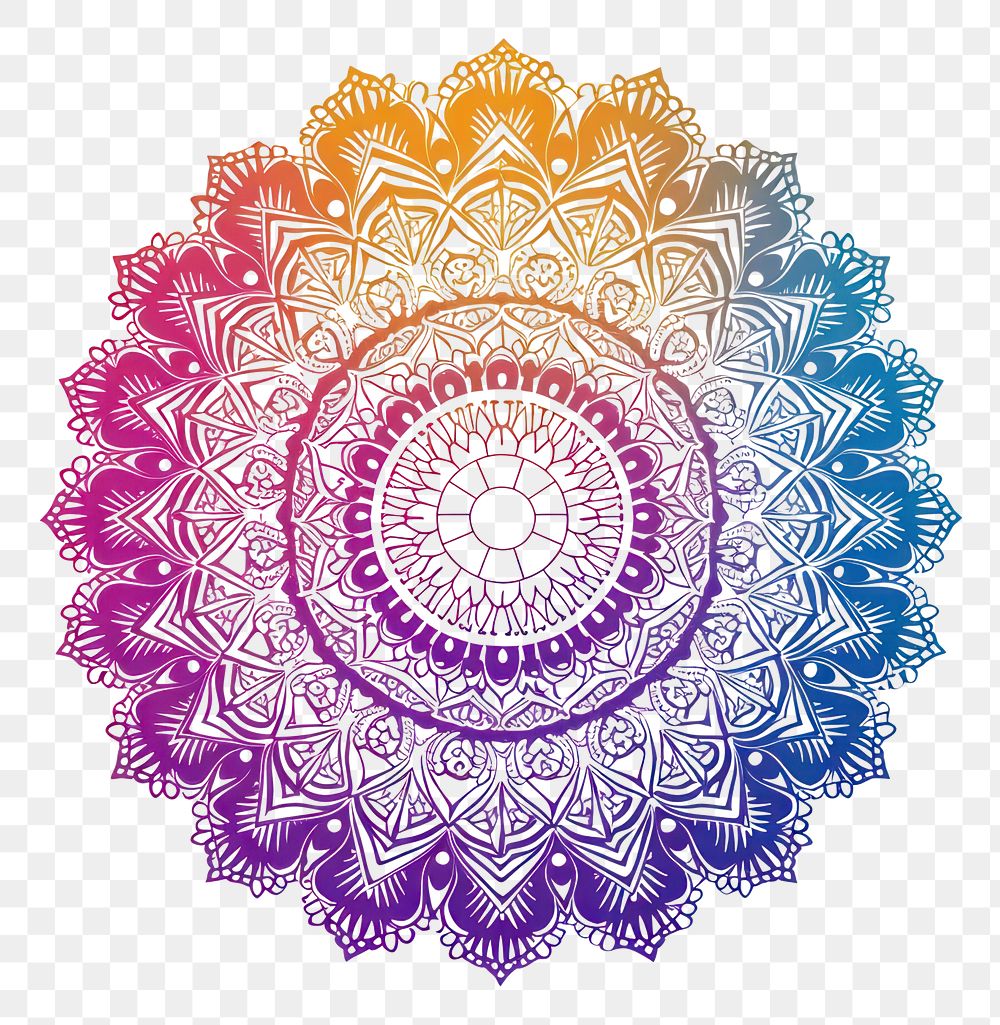 PNG  Round gradient mandala backgrounds pattern drawing