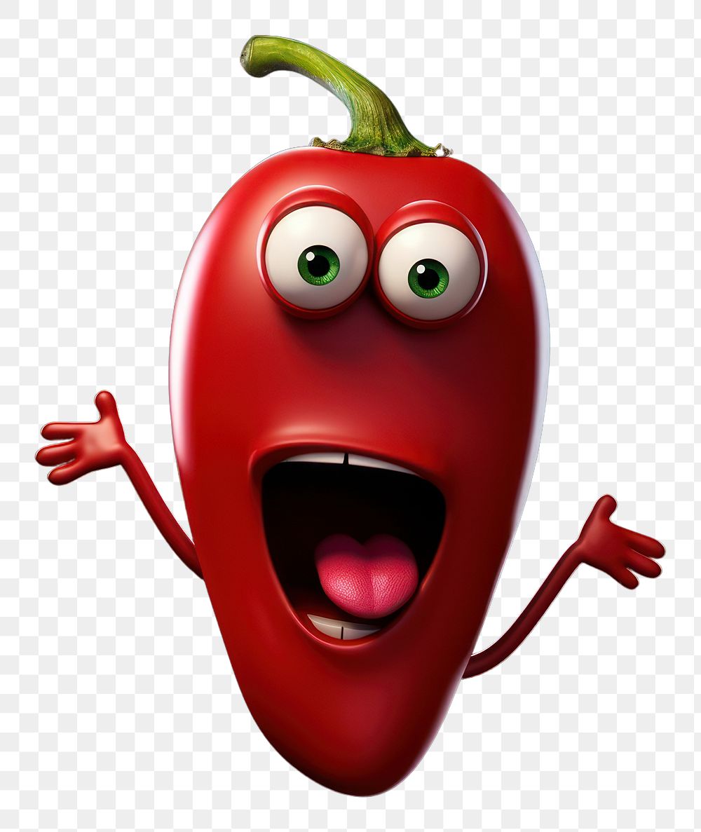 PNG Chilli cartoon food freshness. AI generated Image by rawpixel.
