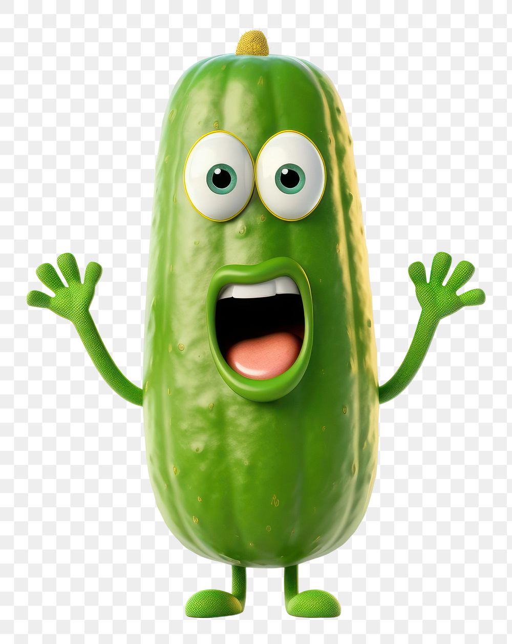 PNG Cucumber vegetable cartoon food. AI generated Image by rawpixel.