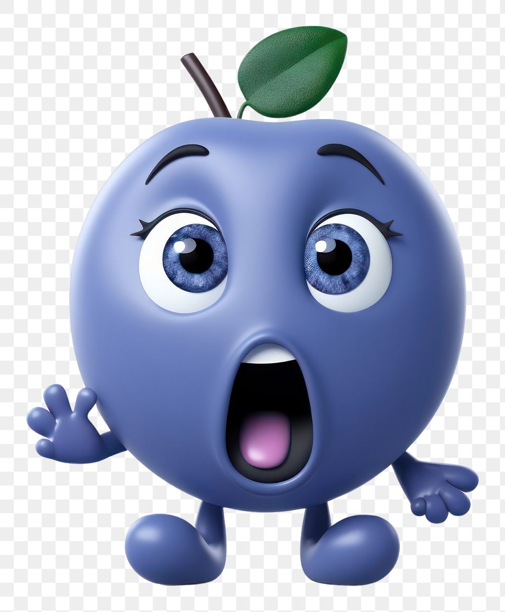 PNG Blueberry cartoon toy white background
