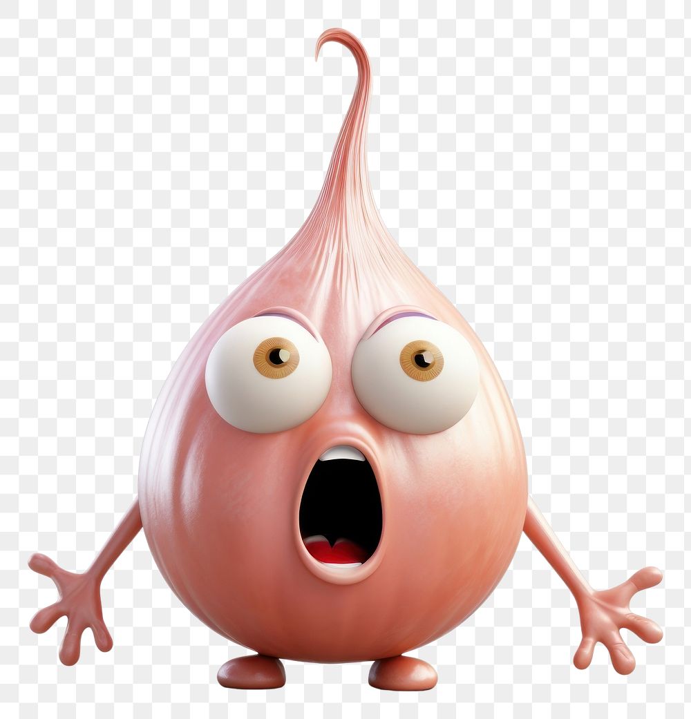 PNG Onion cartoon white background shouting. AI generated Image by rawpixel.