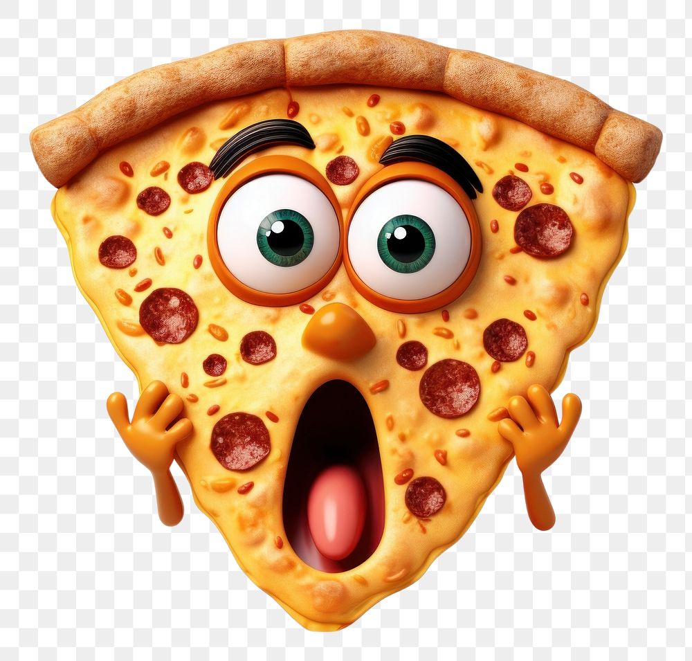 PNG Pizza cartoon food anthropomorphic. AI generated Image by rawpixel.