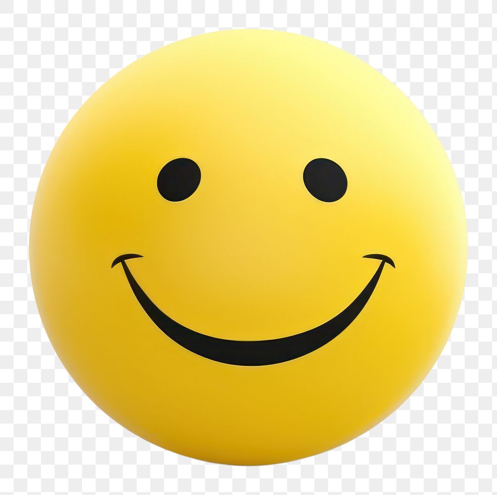 PNG Happy emoji icon white background anthropomorphic happiness. AI generated Image by rawpixel.