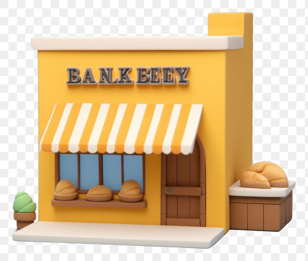 PNG  Bakery small business architecture dollhouse letterbox.