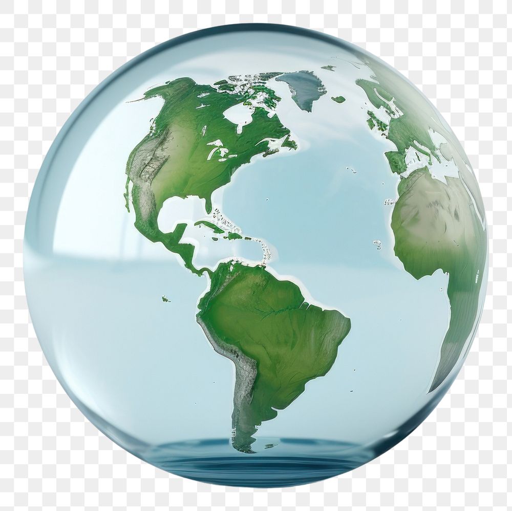 PNG Earth transparent sphere planet.