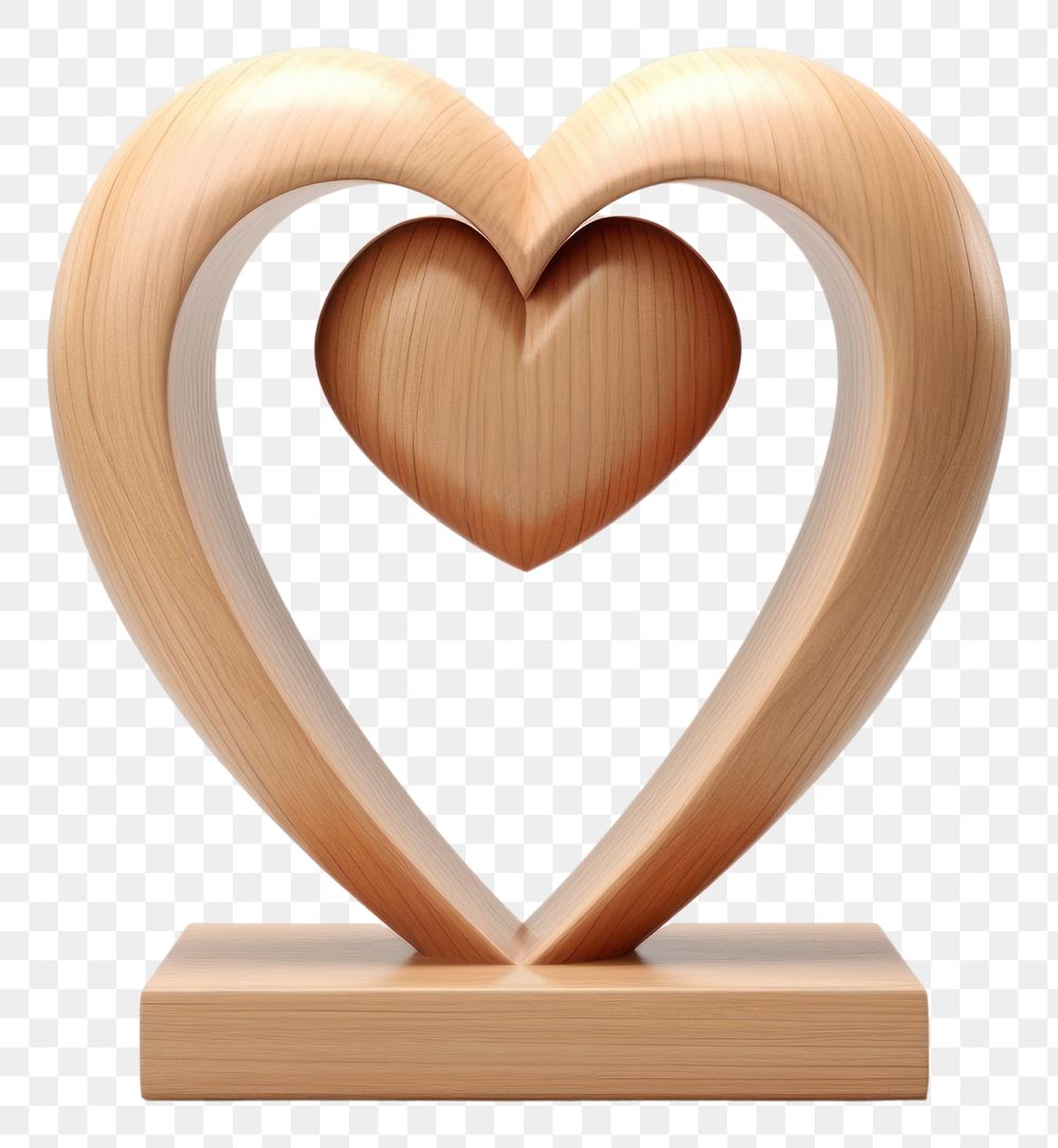 PNG Love wood symbol heart.