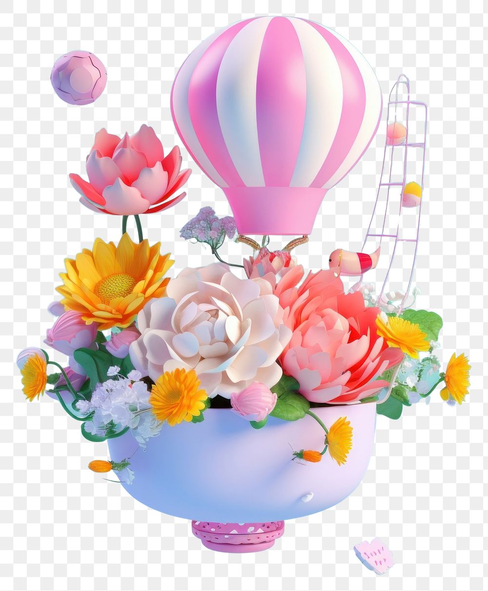 PNG Balloon flower petal plant.