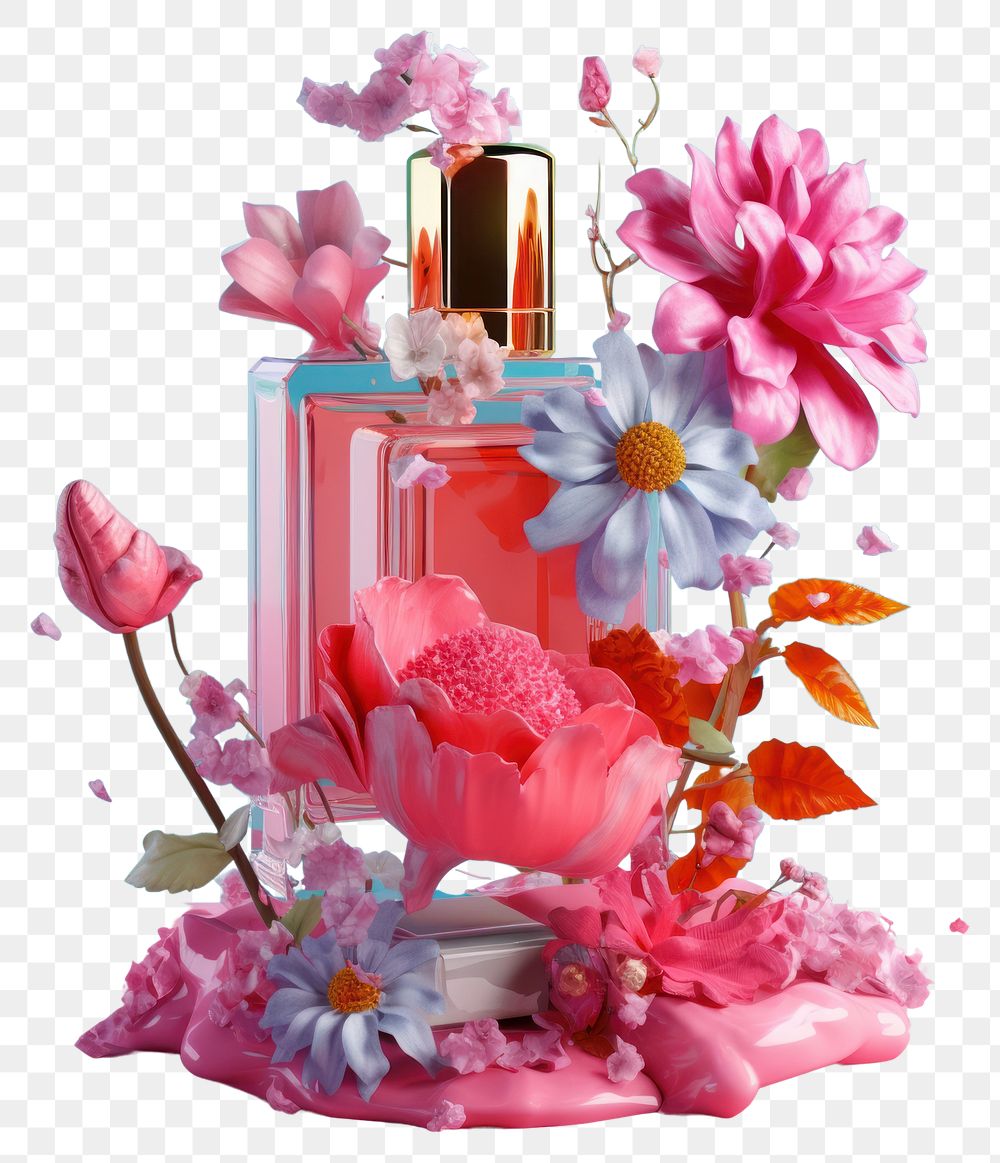 PNG Cosmetics perfume flower bottle.