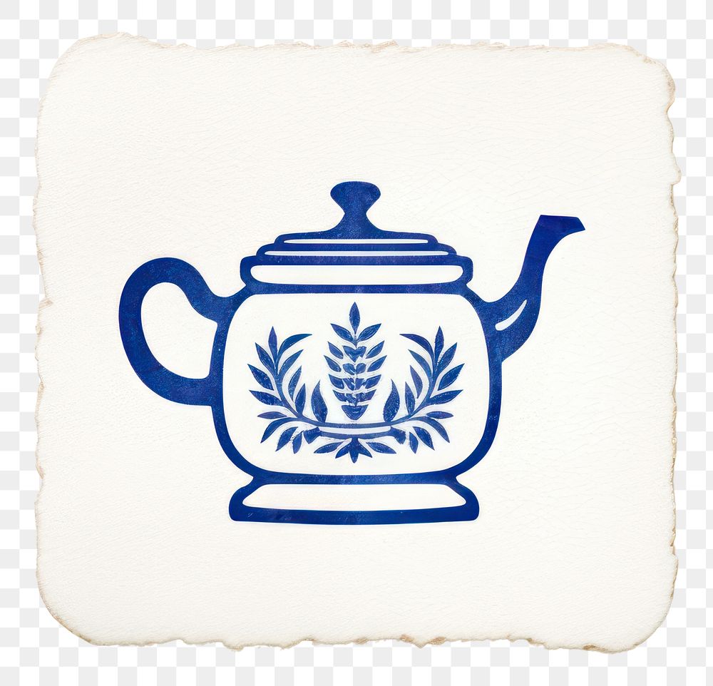 PNG  Porcelain rectangle teapot kettle. AI generated Image by rawpixel.