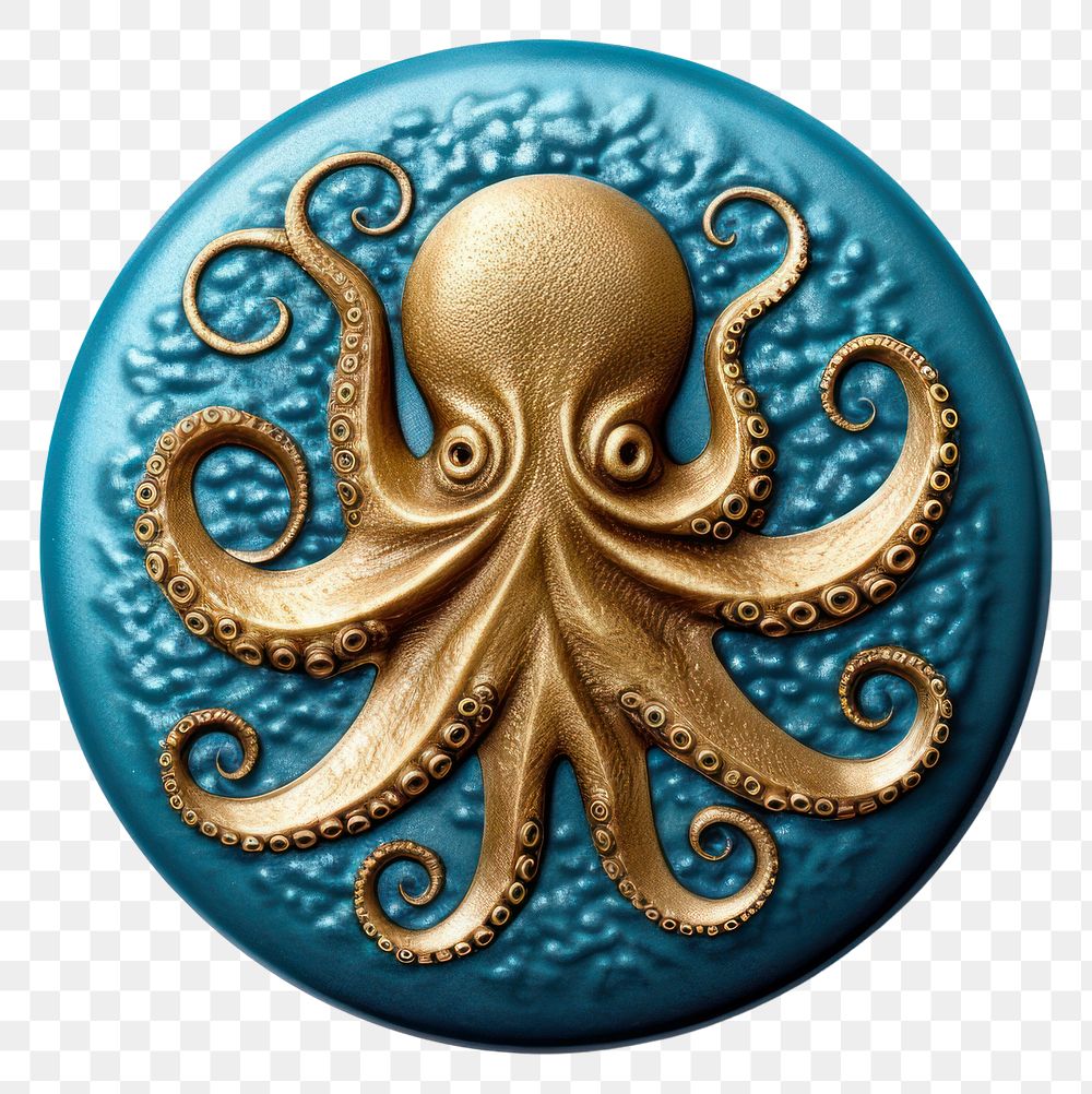 PNG  Jewelry pendant octopus brooch. AI generated Image by rawpixel.
