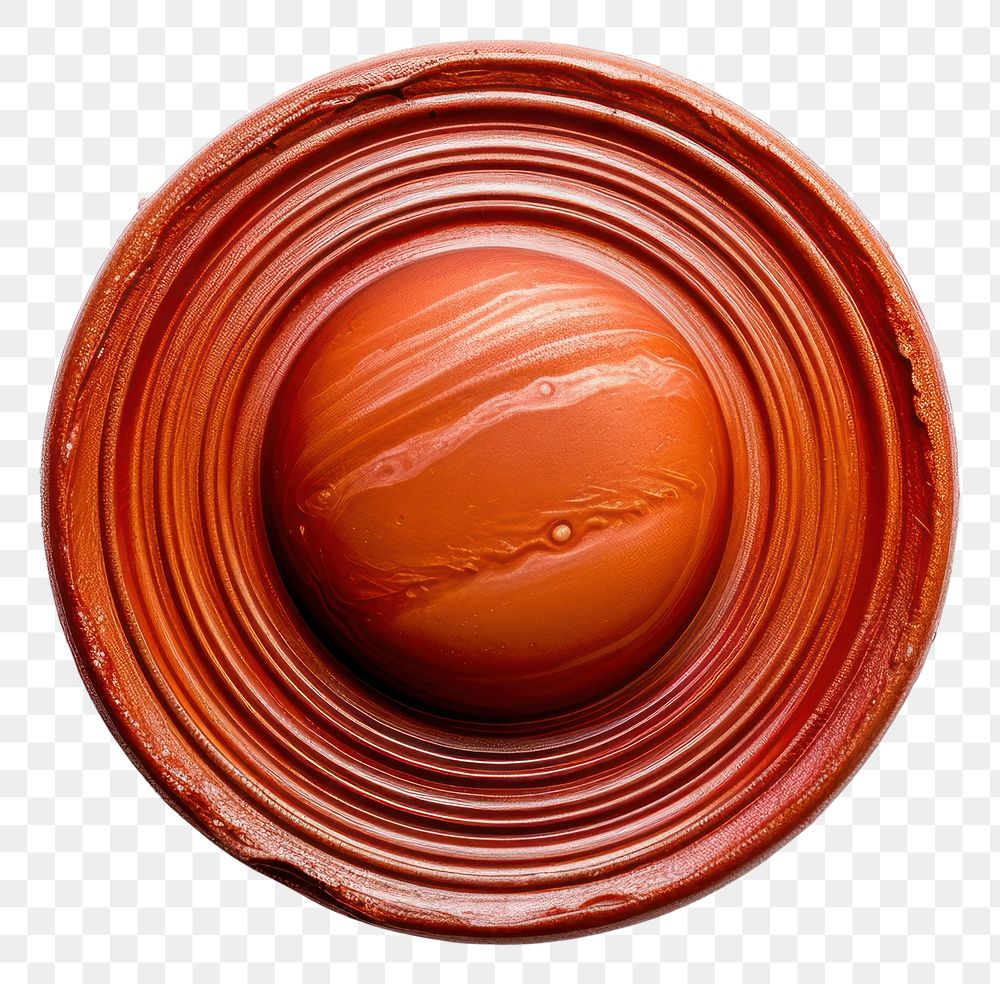 PNG  Saturn white background chocolate pottery. AI generated Image by rawpixel.