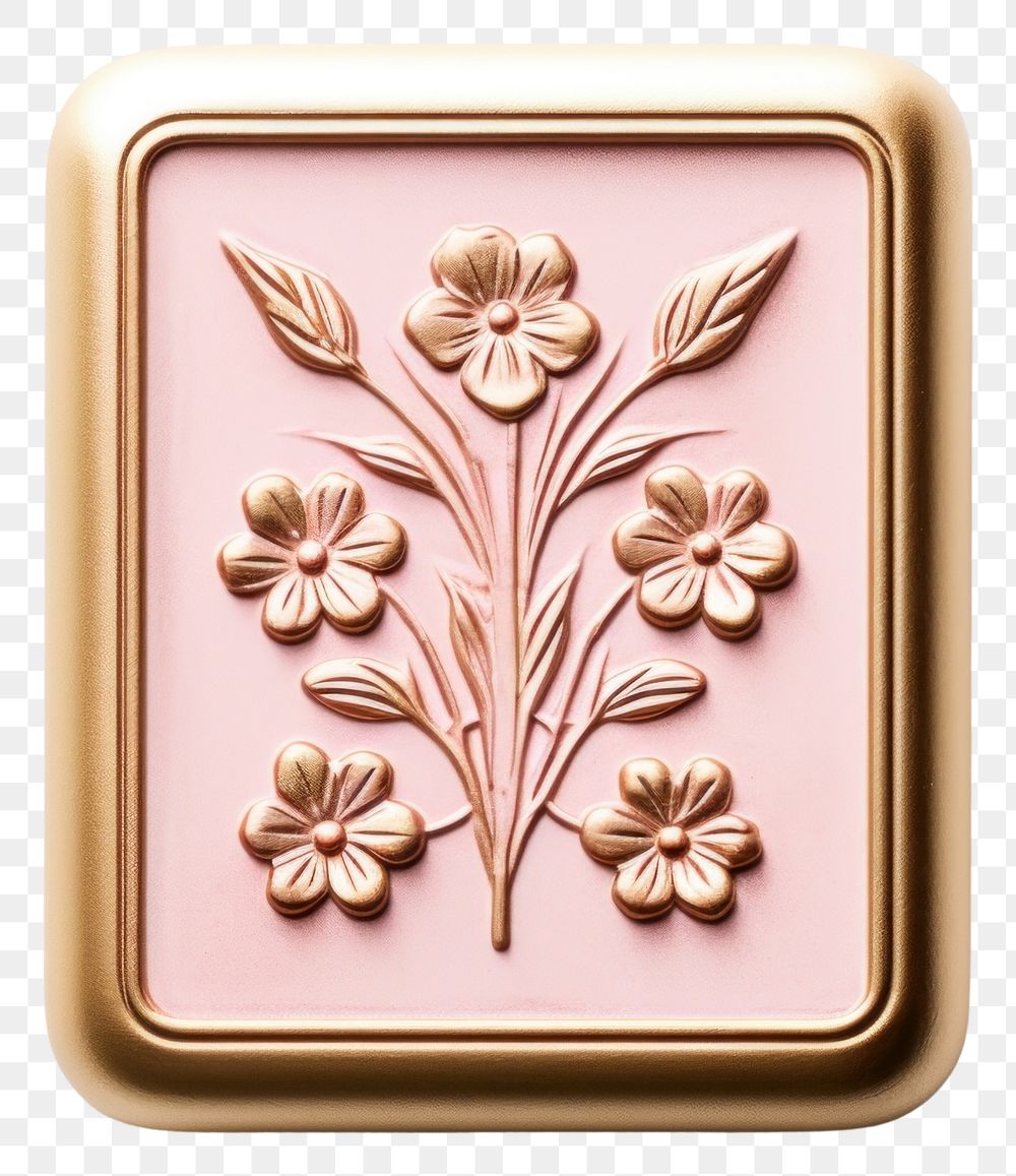 PNG  Rectangle jewelry gold pink. AI generated Image by rawpixel.
