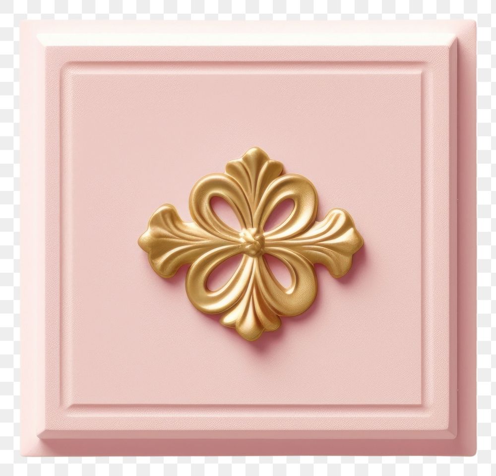 PNG  Rectangle jewelry gold pink. AI generated Image by rawpixel.