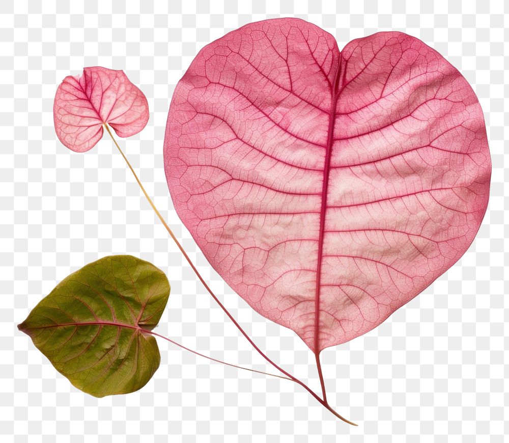 PNG  Real Pressed a caladium leaf flower plant petal.