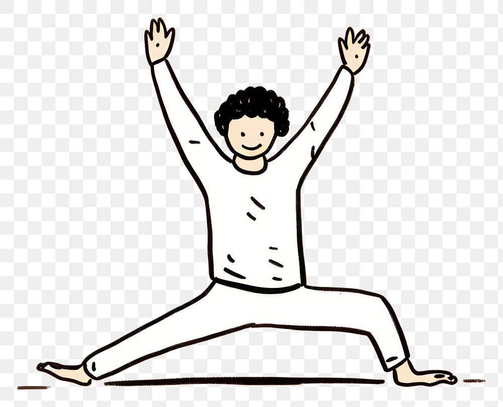 PNG  Yoga cartoon sports flexibility.
