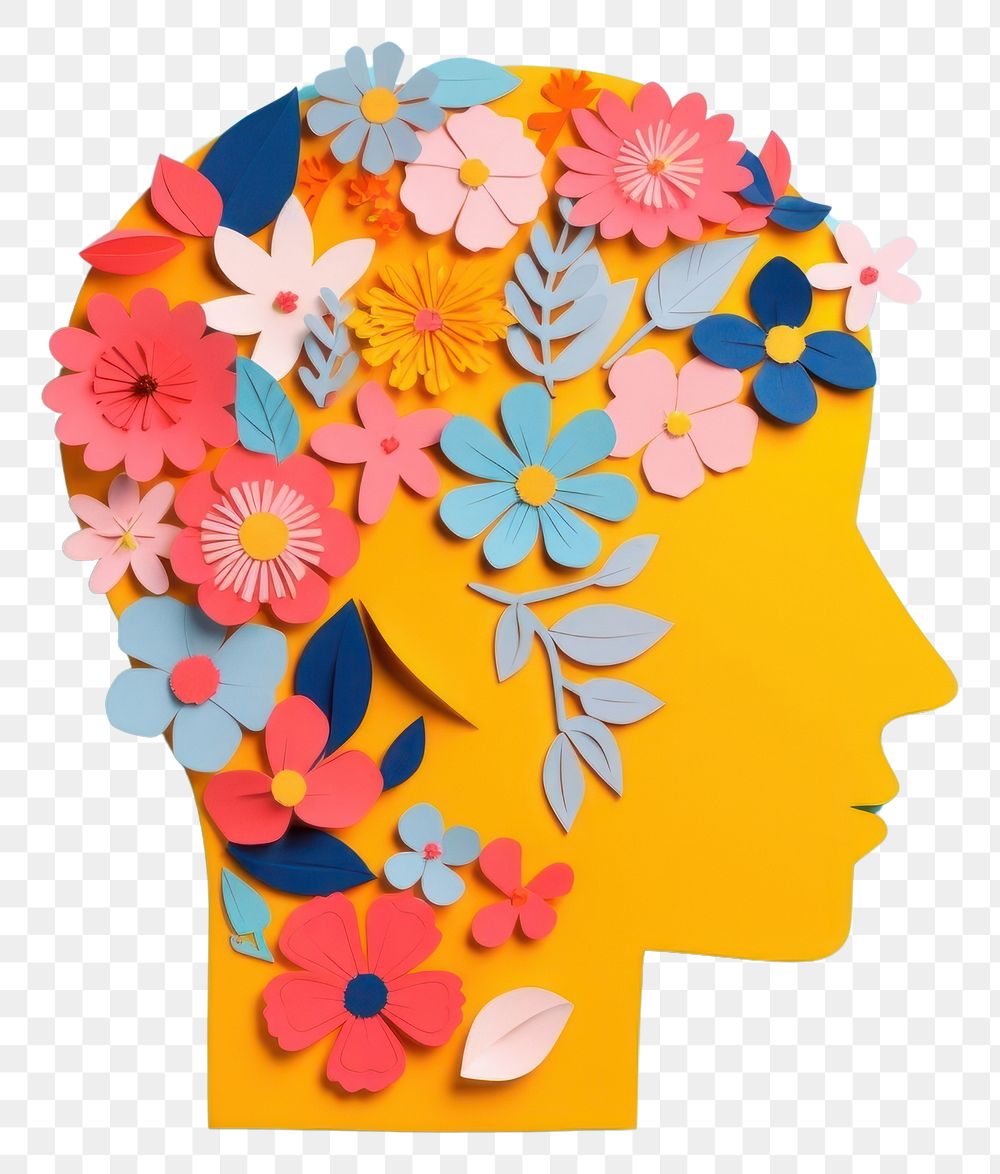 PNG  Flower paper human art. AI generated Image by rawpixel.