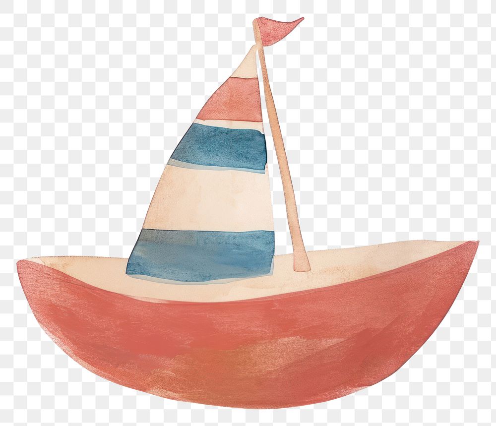 PNG  Boat sailboat painting vehicle. AI generated Image by rawpixel.