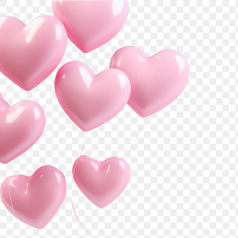 PNG Balloon hearts backgrounds abstract pink. AI generated Image by rawpixel.