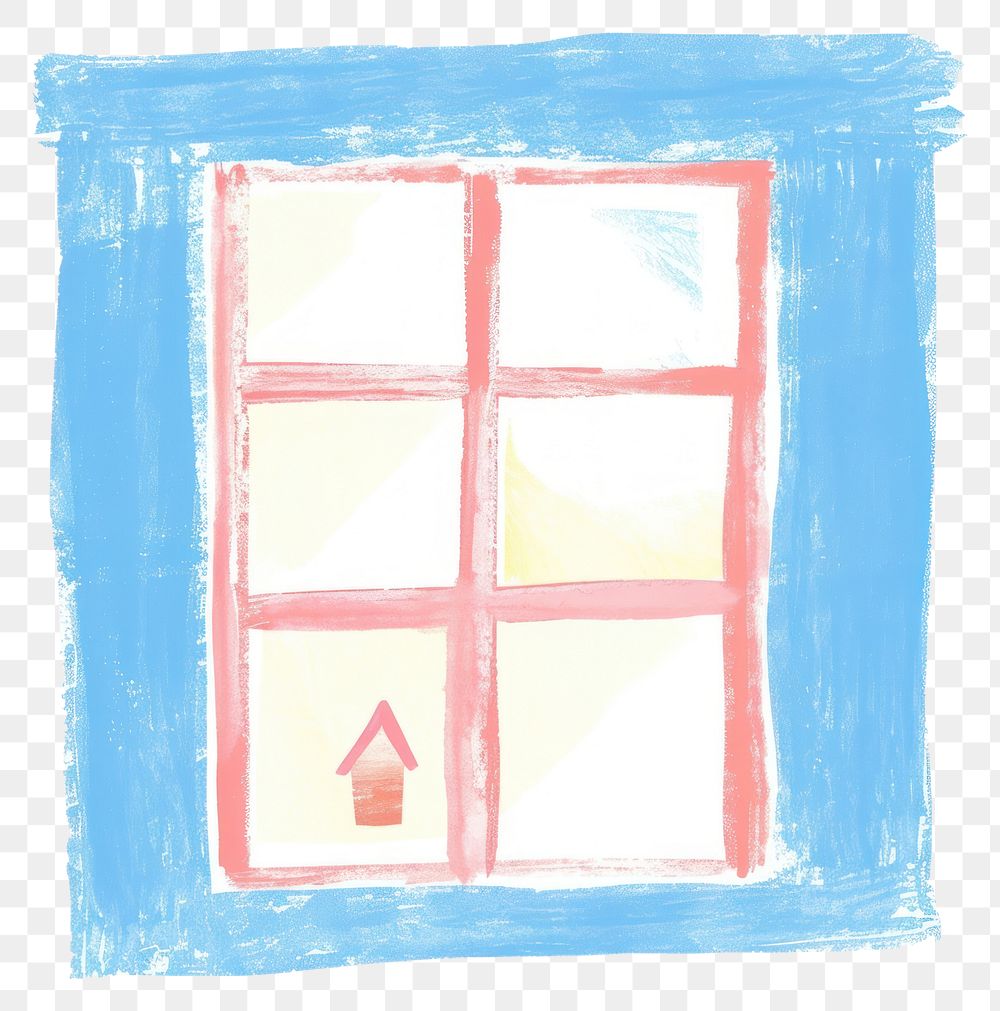 PNG  Window painting white background architecture. AI generated Image by rawpixel.