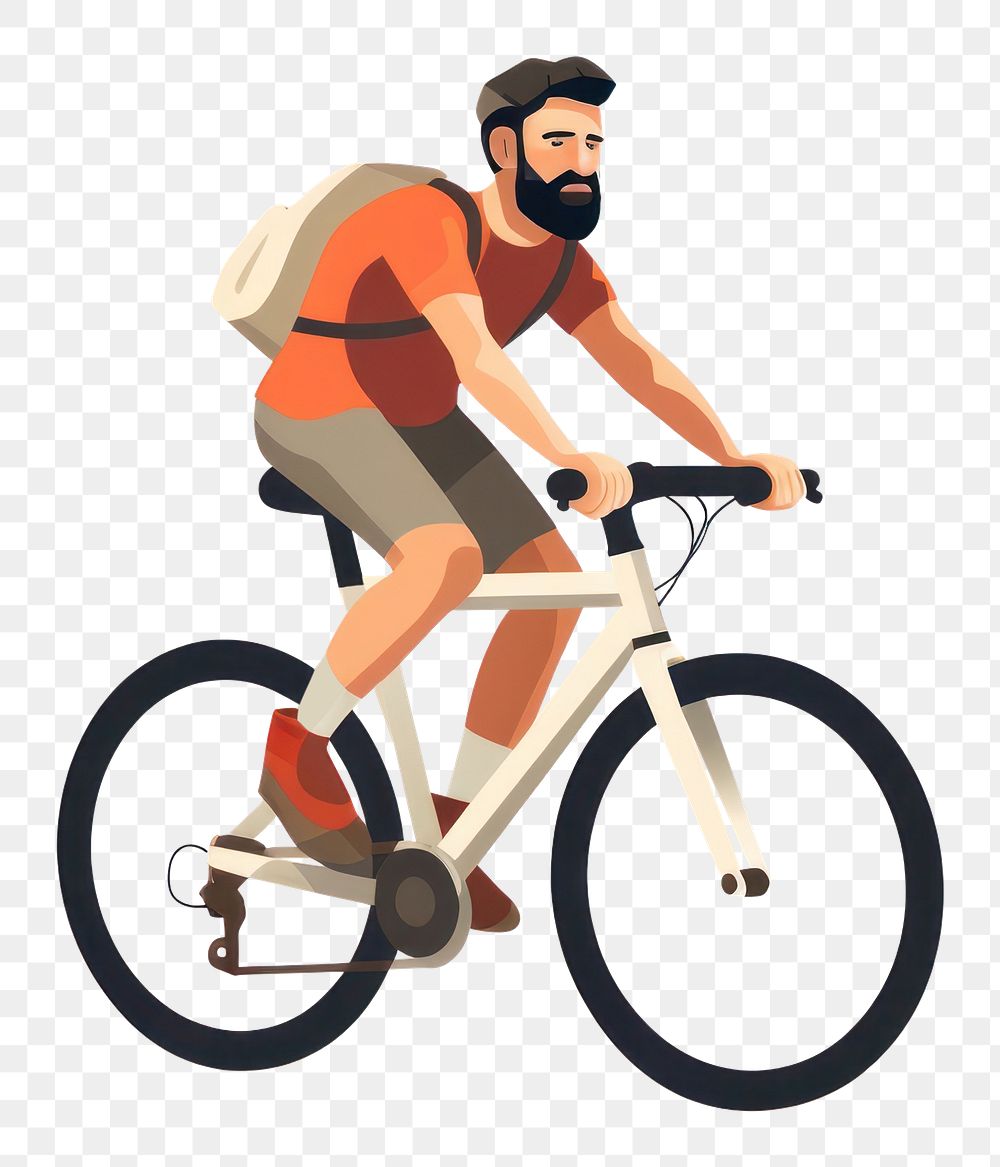 PNG  Cycling man bicycle vehicle sports. AI generated Image by rawpixel.