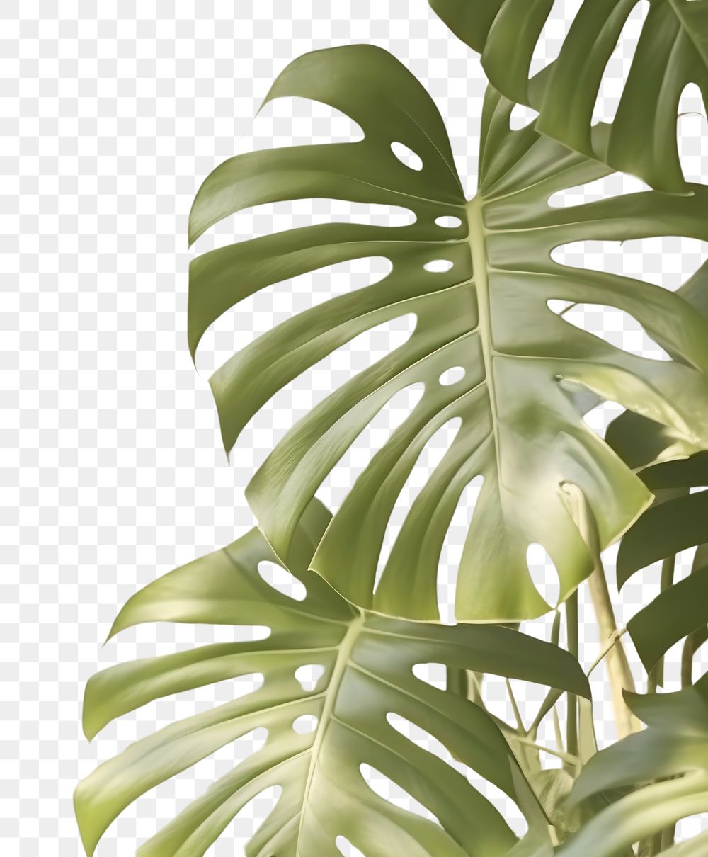 PNG A wall with monstera leaves and shadows nature plant leaf. AI generated Image by rawpixel.