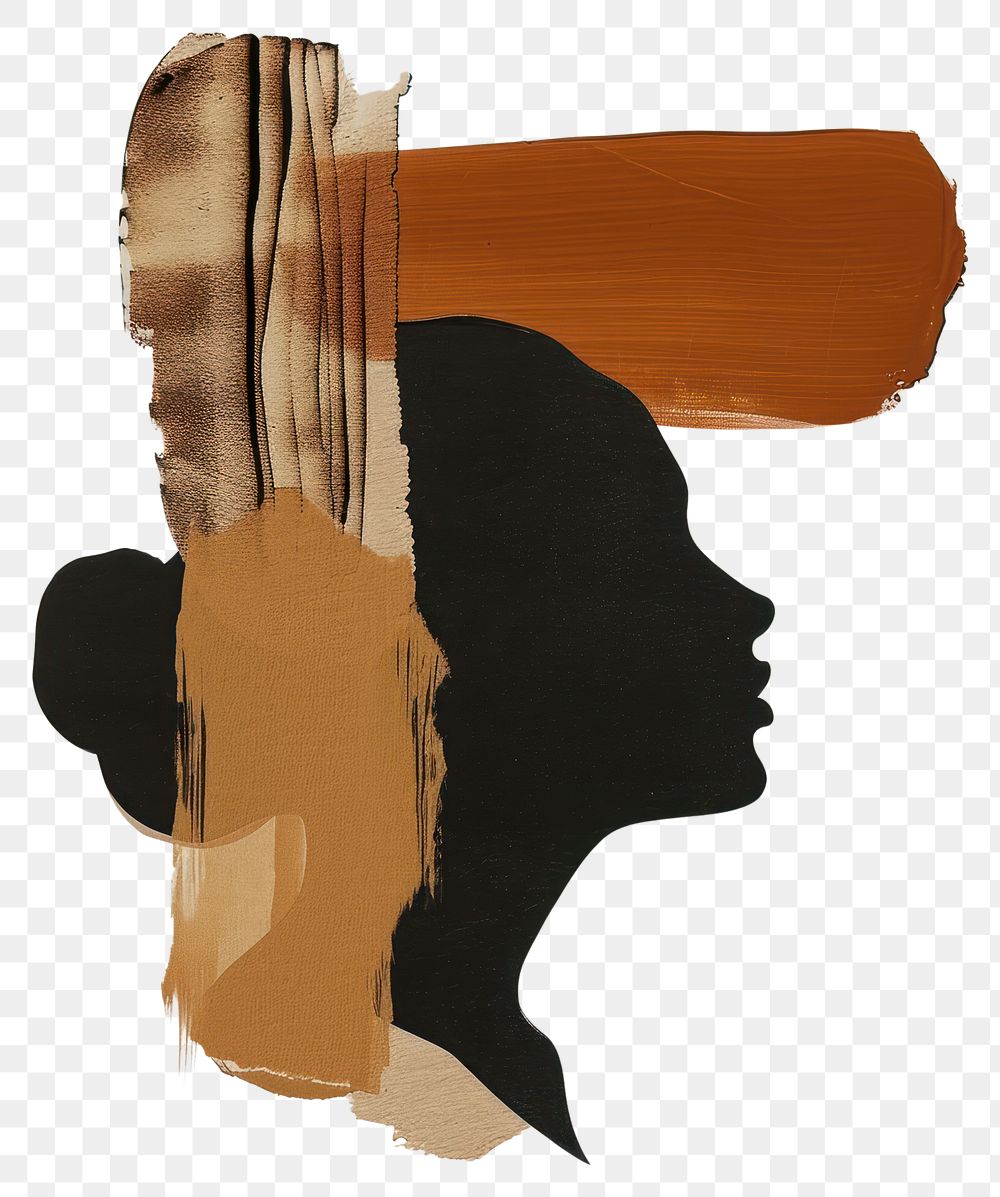 PNG Diversity woman with a foundation liquid brown brush stroke art painting adult.