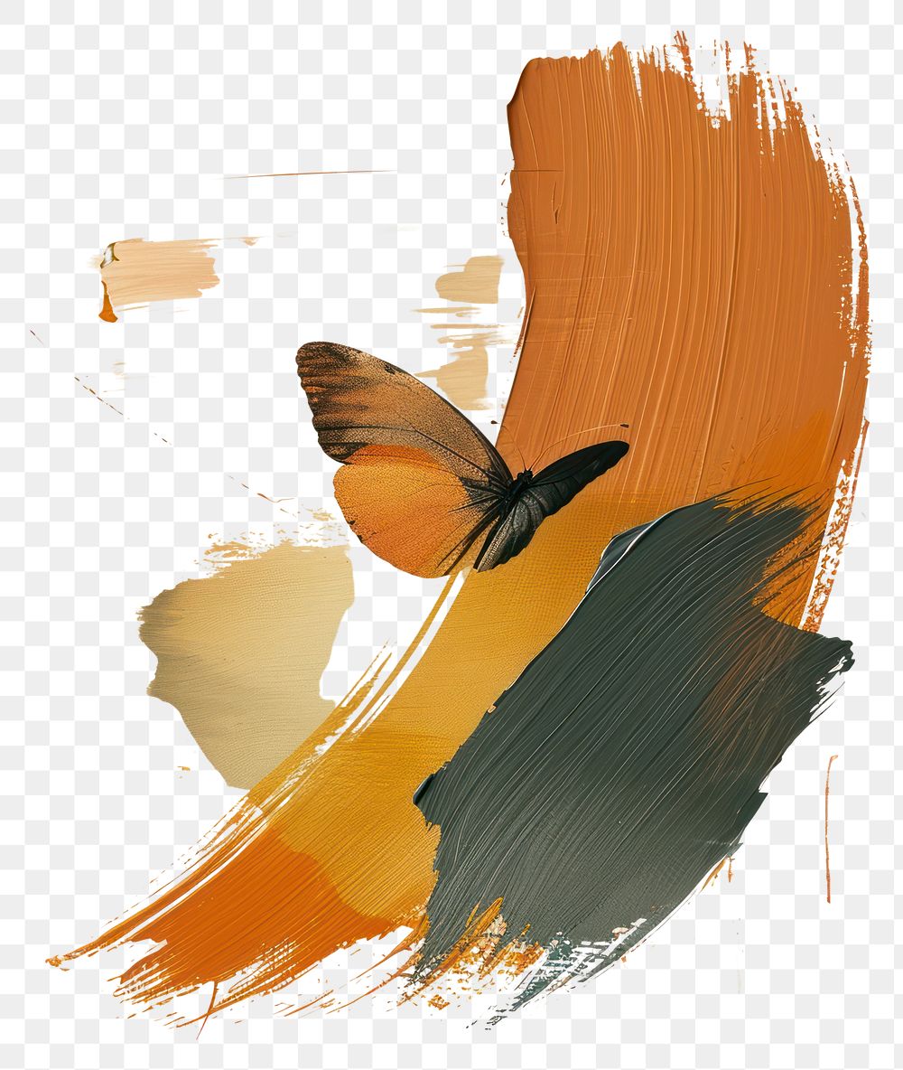 PNG Art butterfly abstract painting.