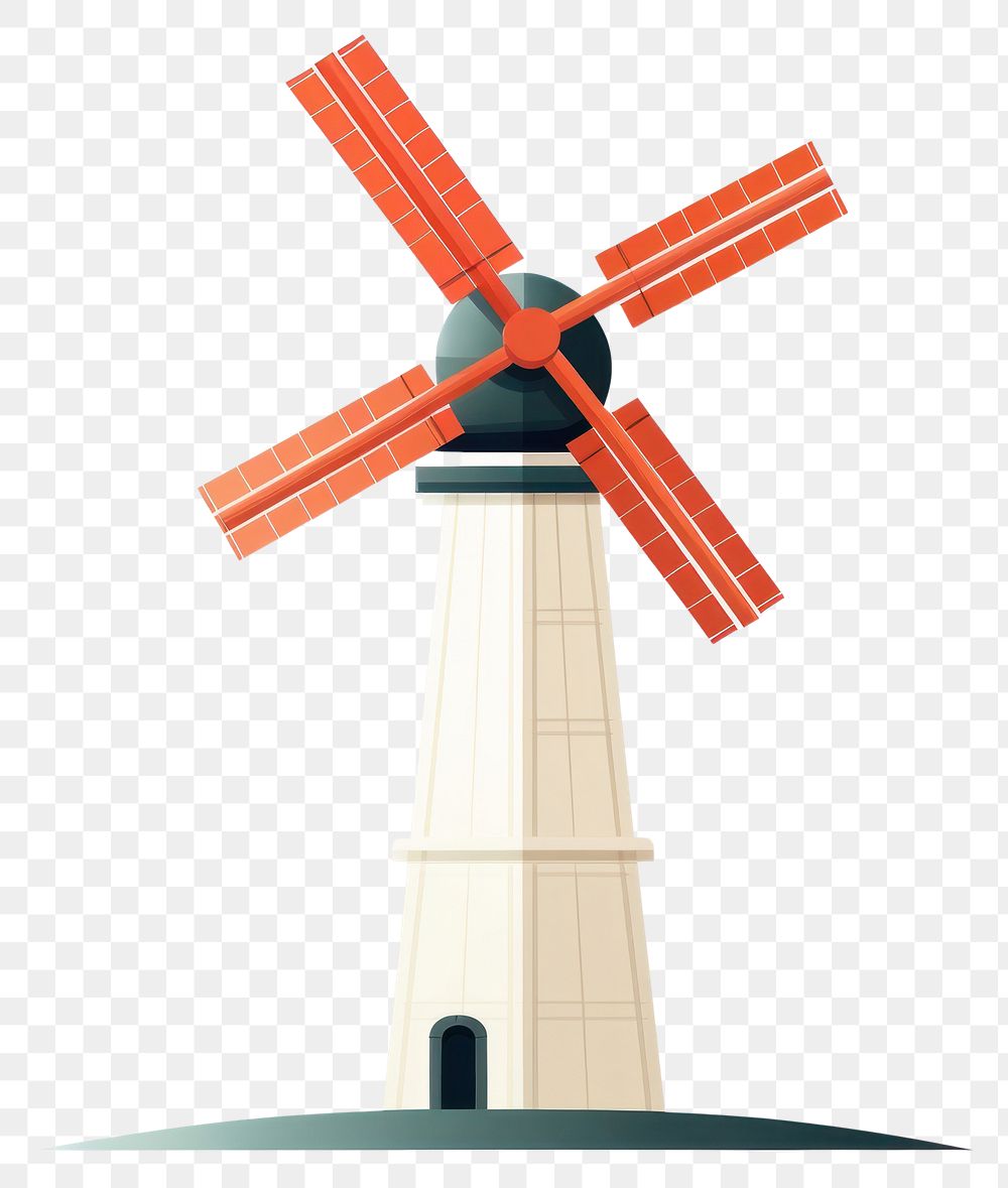 PNG  A farm windmill outdoors machine white background. AI generated Image by rawpixel.