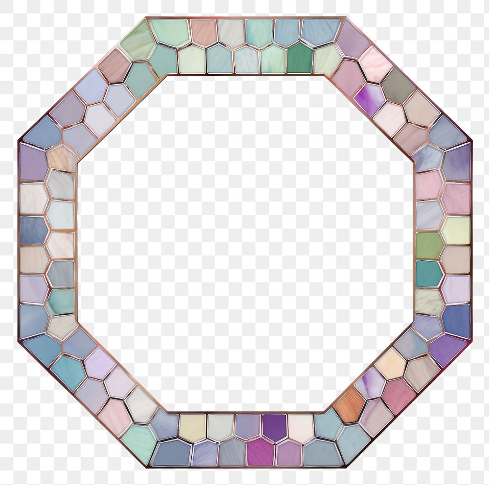 PNG  Octagon art mosaic white background