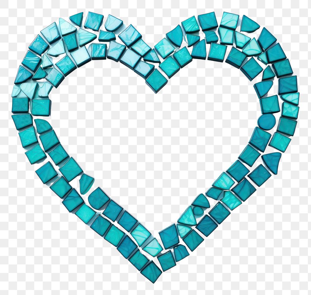 PNG  Heart turquoise jewelry heart.