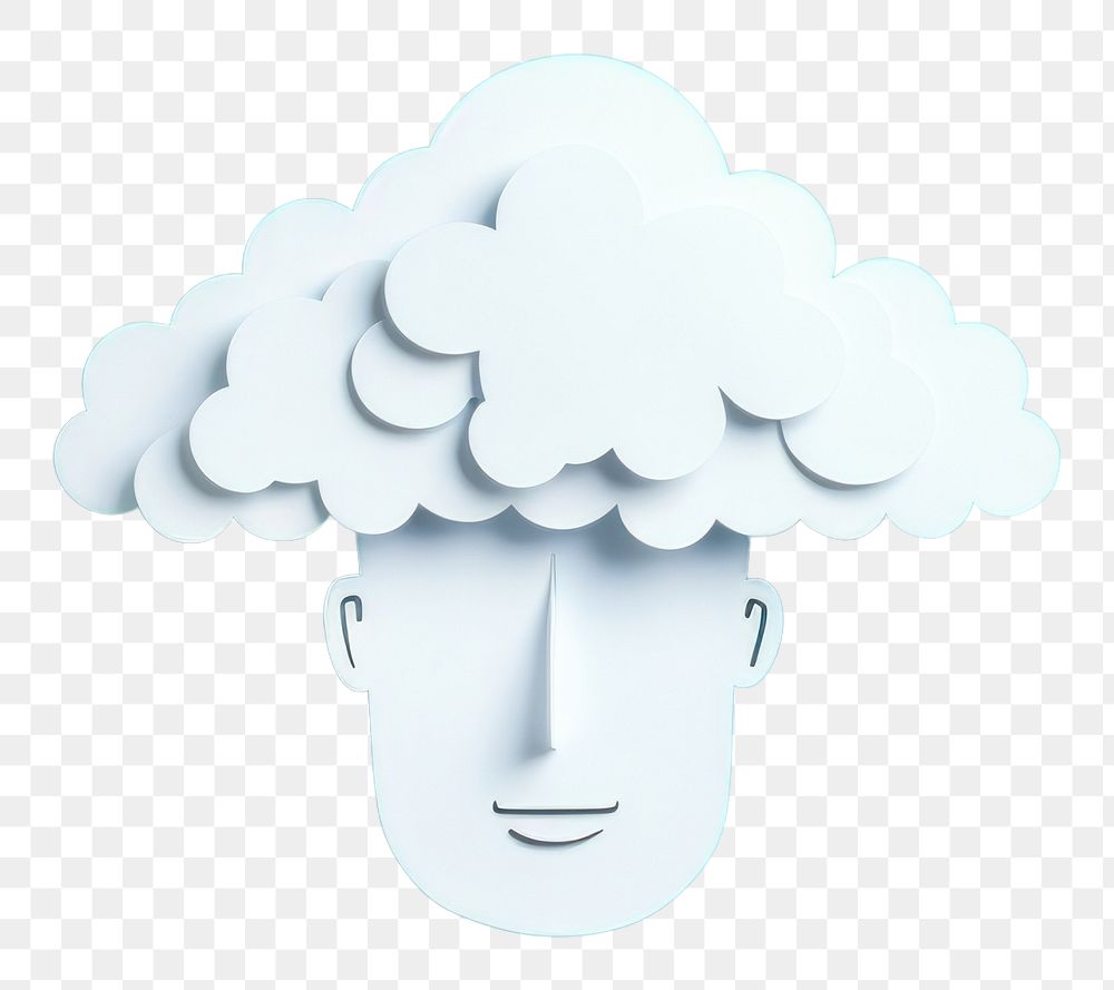 PNG  Cloud human head representation. AI generated Image by rawpixel.