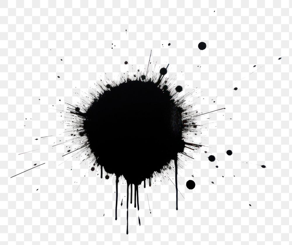 PNG Dot black paint white background