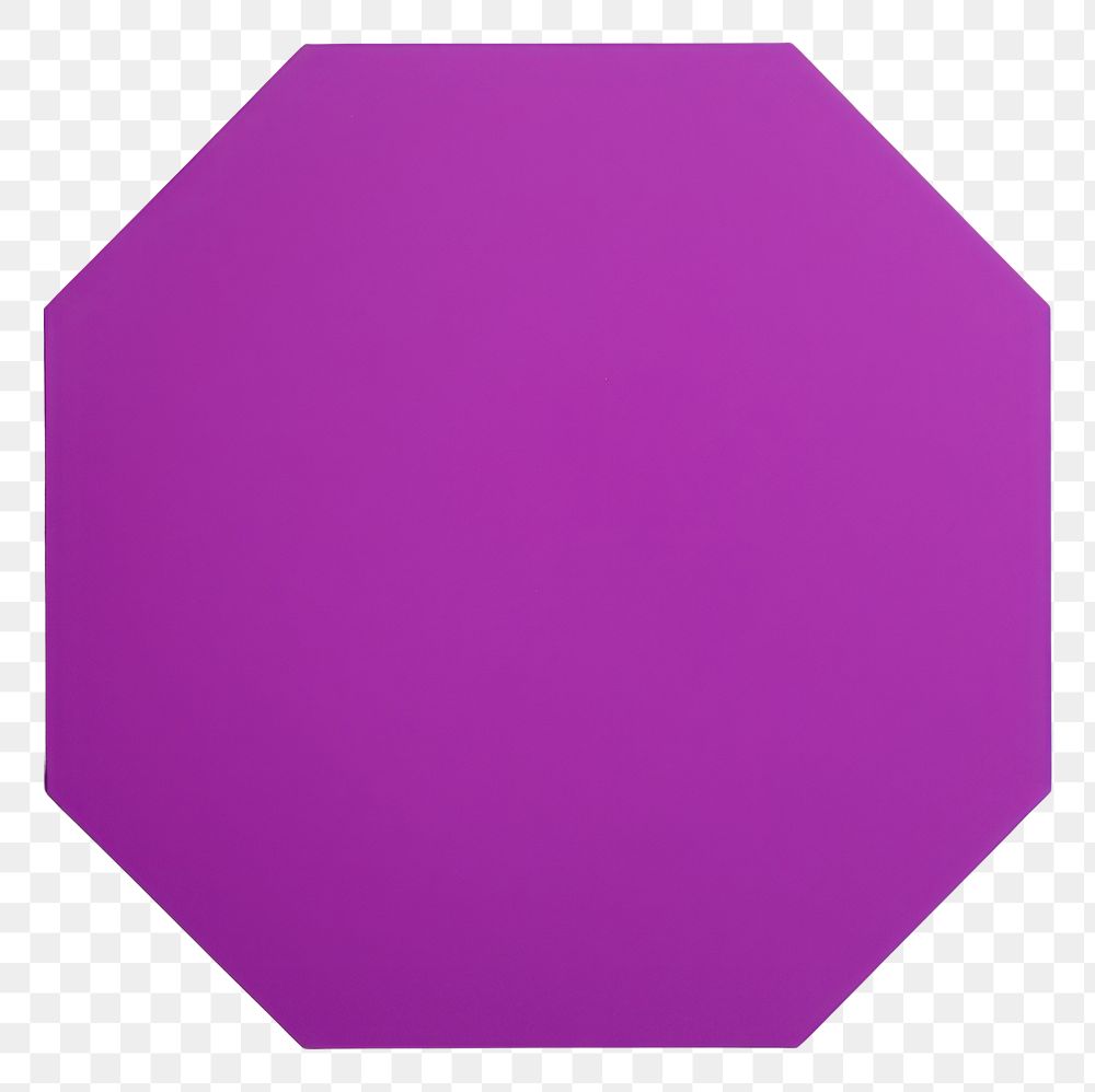 PNG Octagon shape purple paper white background. AI generated Image by rawpixel.