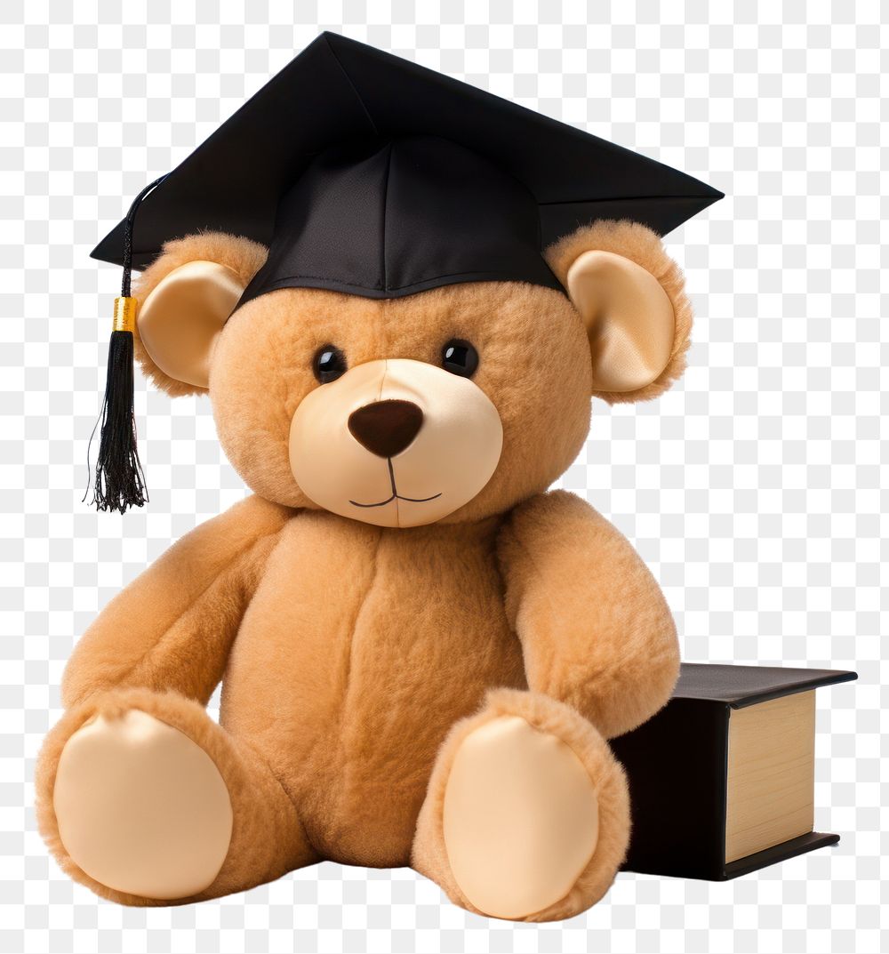 PNG Teddy Bear graduation plush bear.