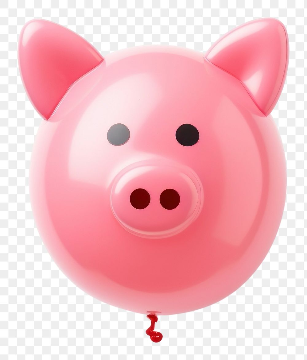 PNG  Pig balloon toy white background.