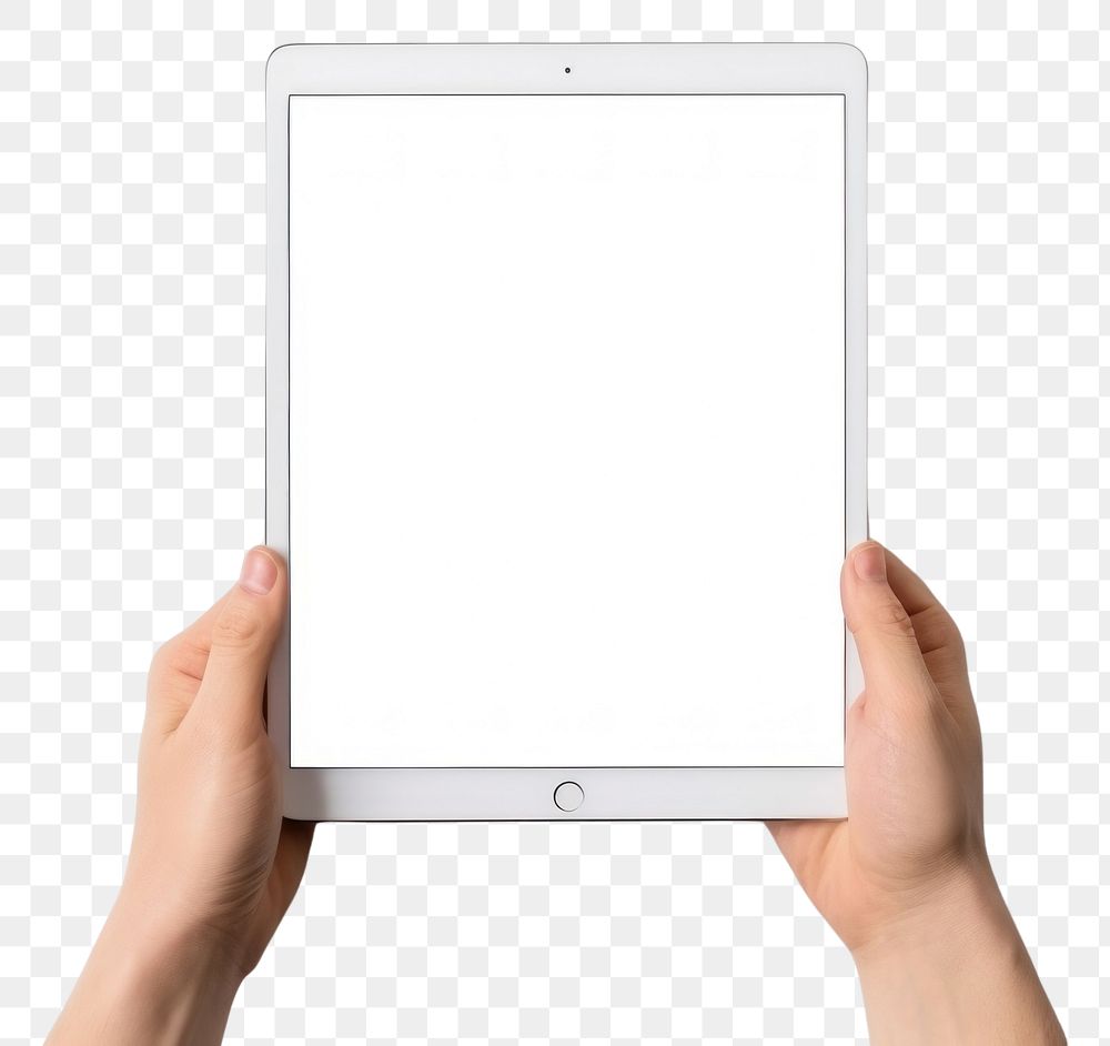 PNG Hand holding a stylus on tablet computer white background portability.
