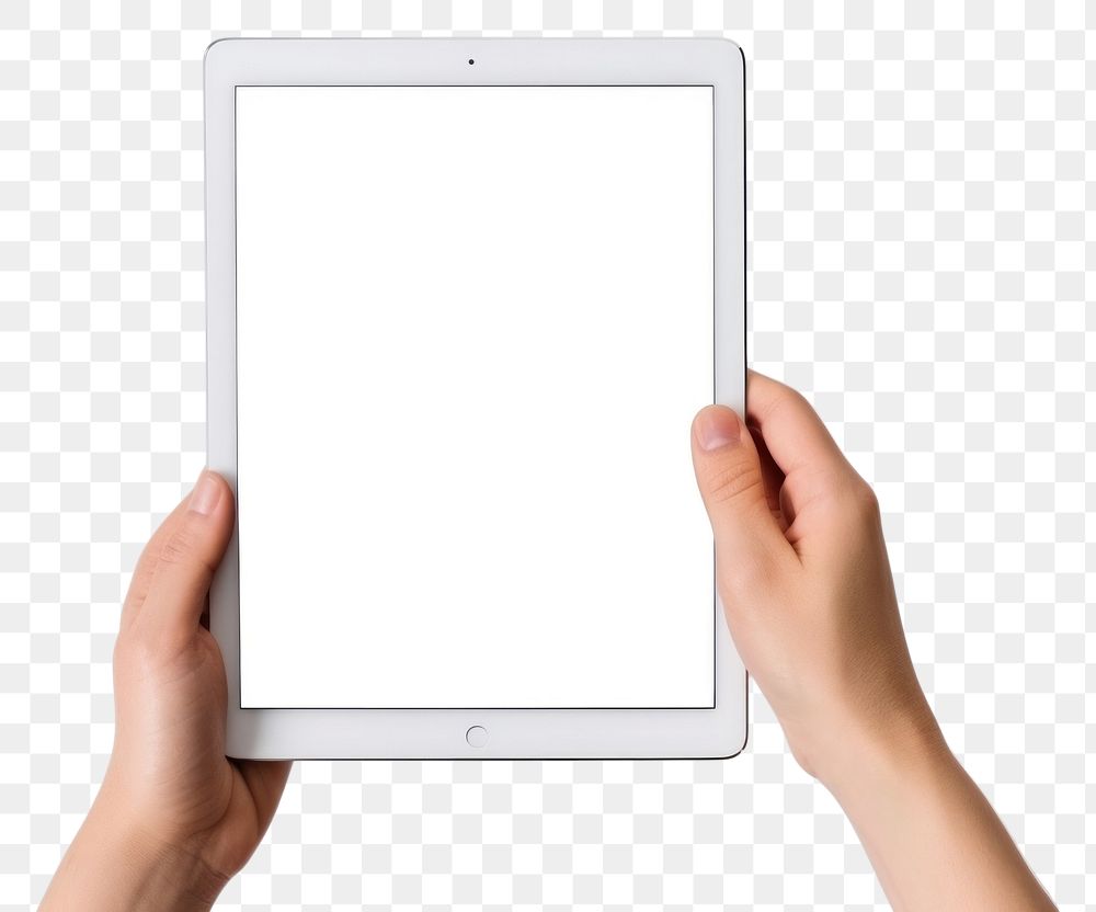PNG Hand holding a stylus on tablet computer white background portability.