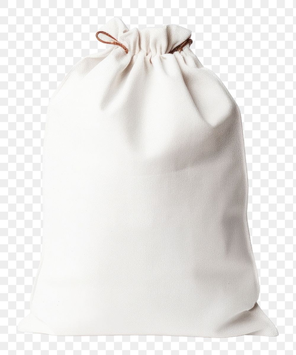 PNG White sack bag white background simplicity clothing.