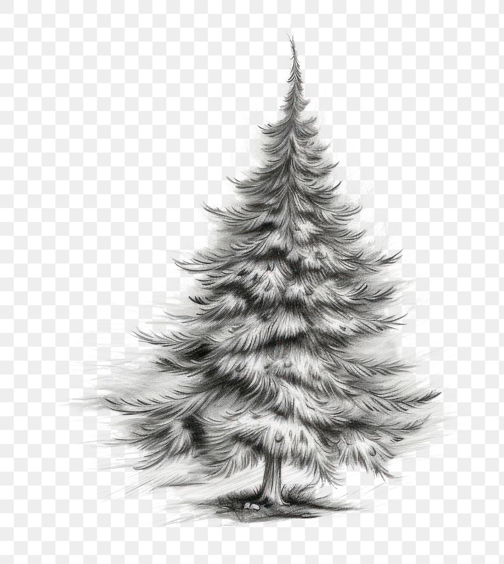 PNG Christmas tree drawing sketch plant. AI generated Image by rawpixel.
