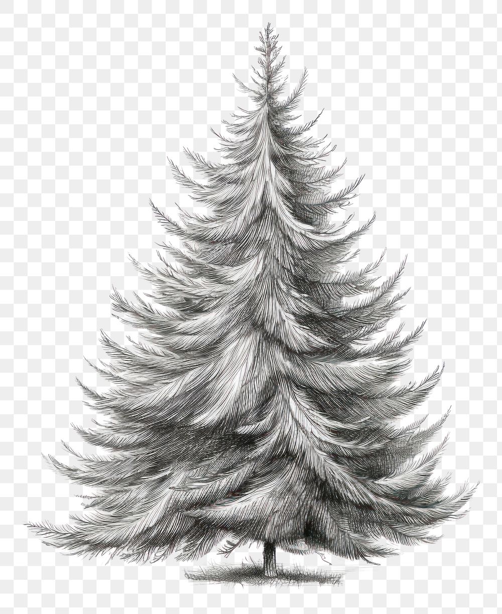 PNG Christmas tree drawing sketch plant. AI generated Image by rawpixel.