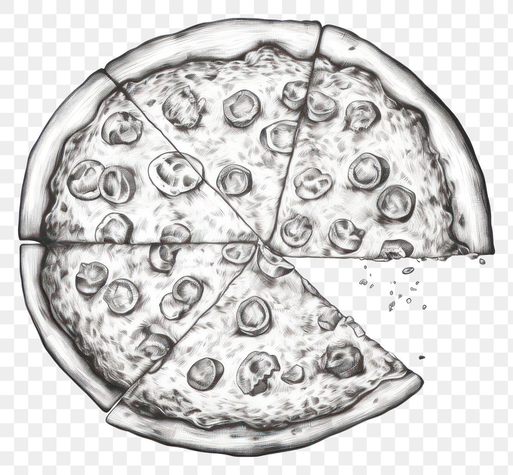 PNG Pizza sketch drawing food. AI generated Image by rawpixel.