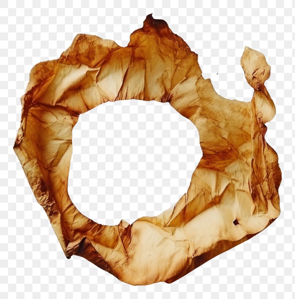 PNG  Paper burning torn hole in the middle burnt jewelry wood accessories.