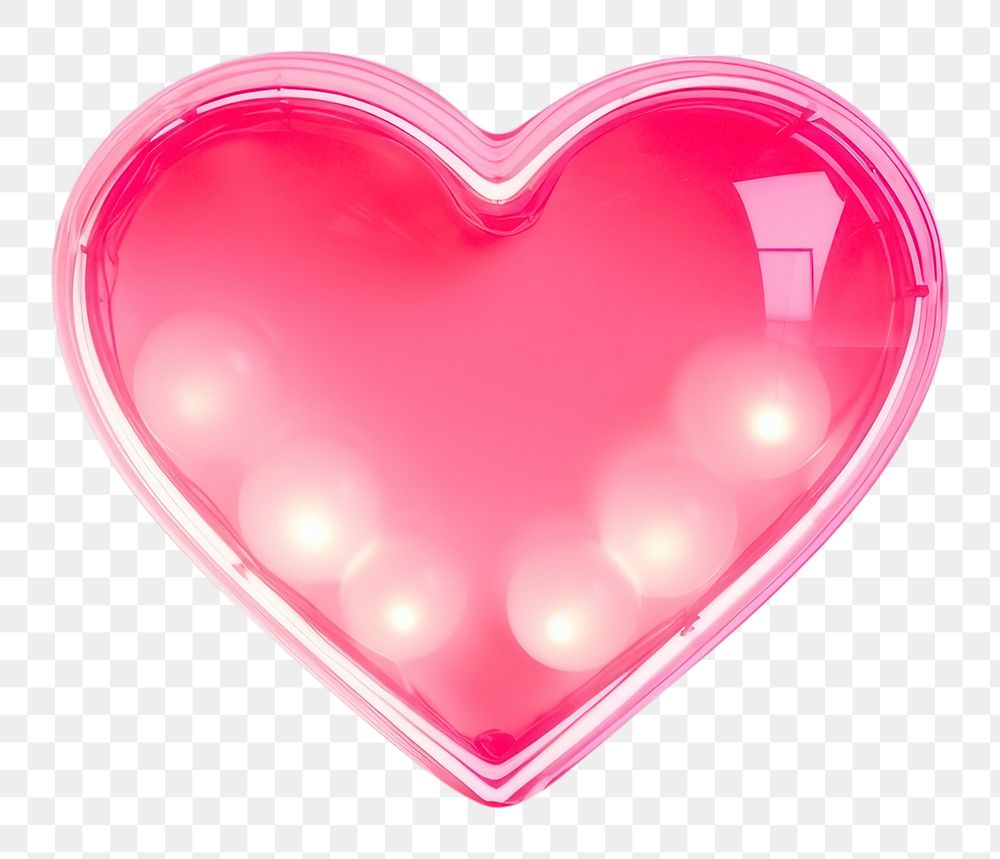 PNG  Light heart pink red. AI generated Image by rawpixel.