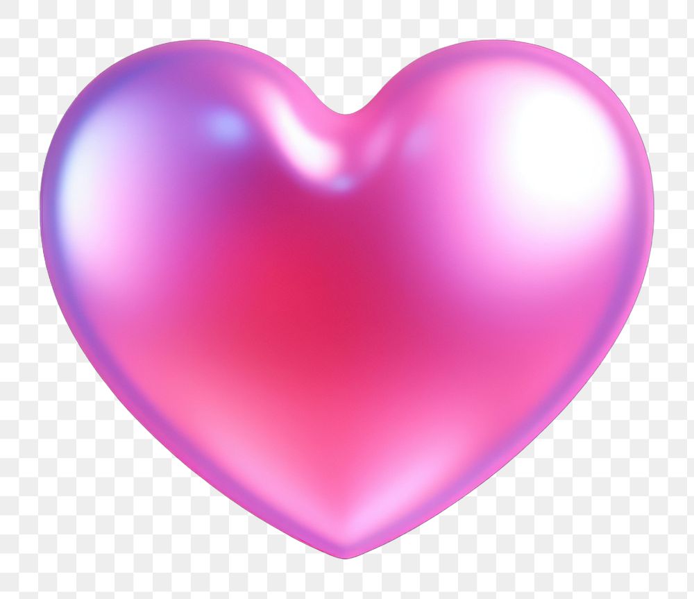 PNG Pastel neon heart abstract pink red