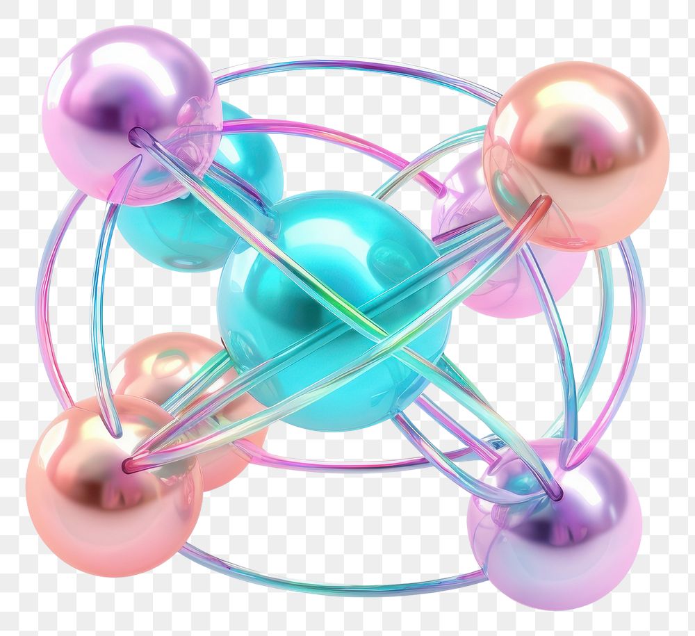 PNG Atom structure sphere toy white background.