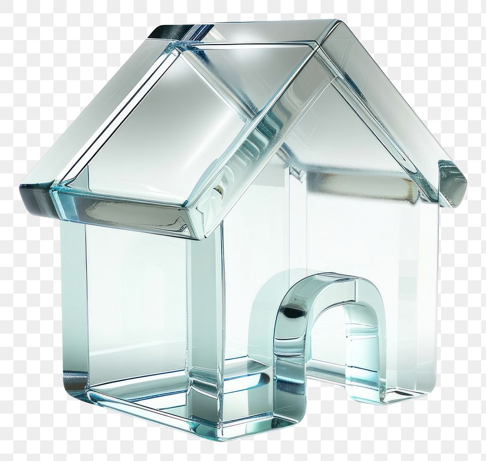 PNG House icon transparent glass white background.